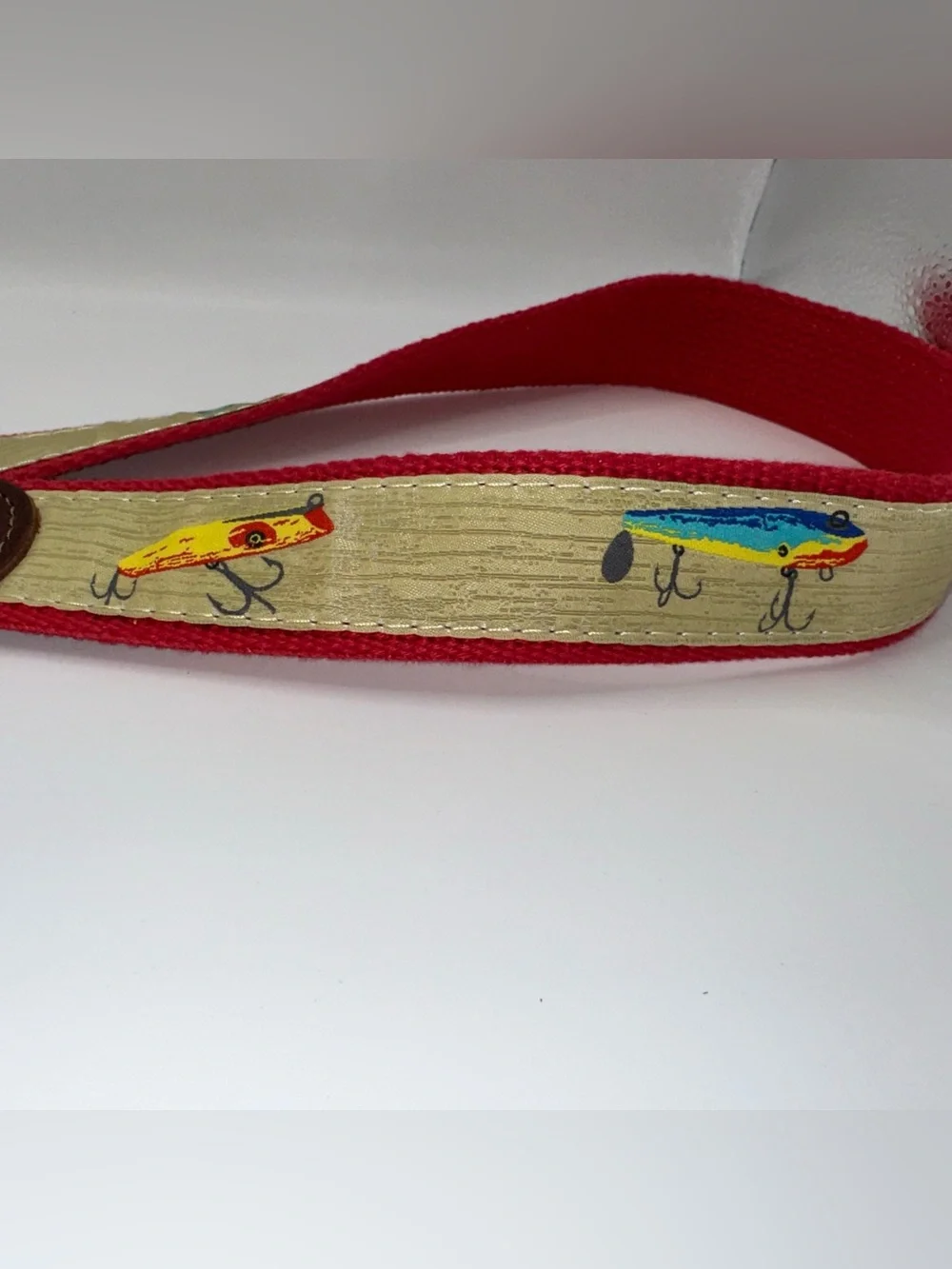 Preston Leather Fishing Lures Belt Solid Brass Buckle Kids Size 24 Made in USA